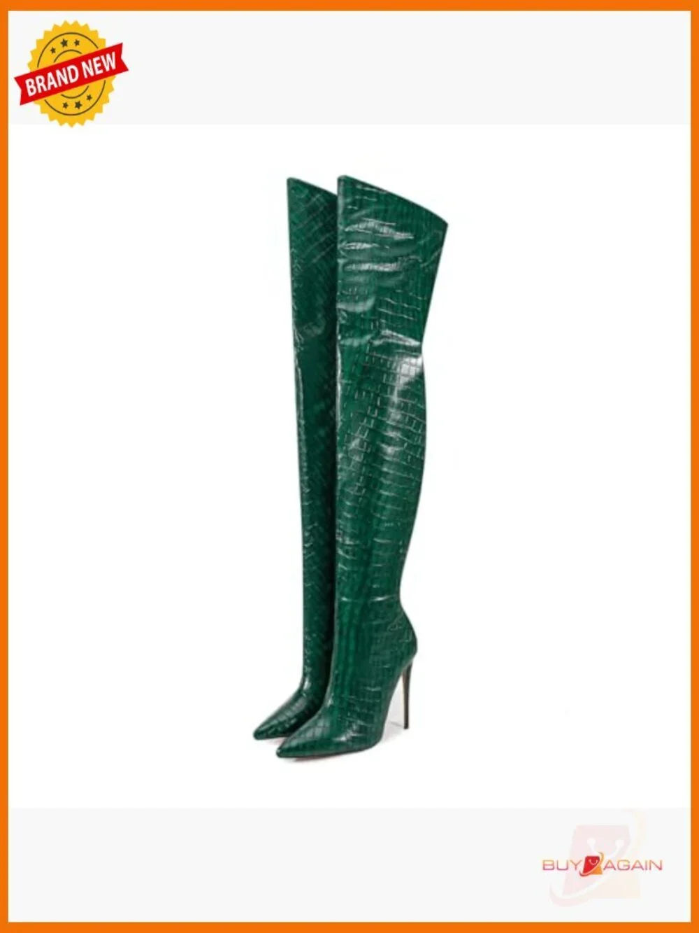 Thigh High Over the Knee Stiletto Heel Boots Pointed Toe Back Zip